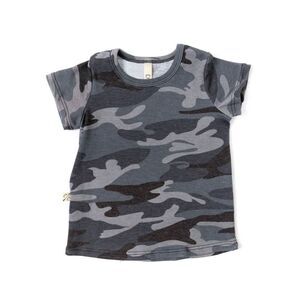 NWT Childhoods Clothing RIB KNIT TEE CO - BLACK CAMO 12-18